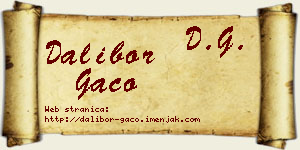 Dalibor Gaco vizit kartica
